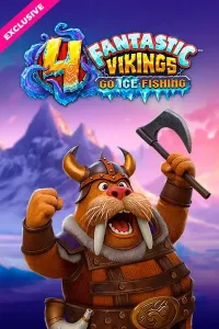 fantastic vikings go ice fishing slot logo